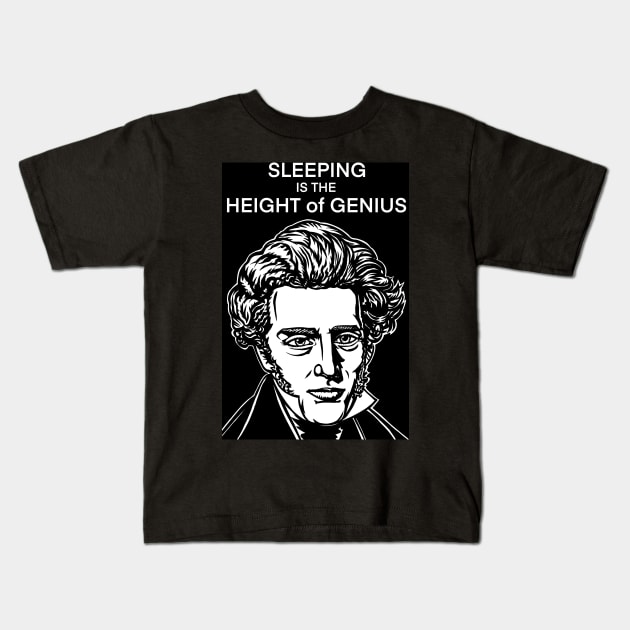 SOREN KIERKEGAARD quote .8 - ink portrait Kids T-Shirt by lautir